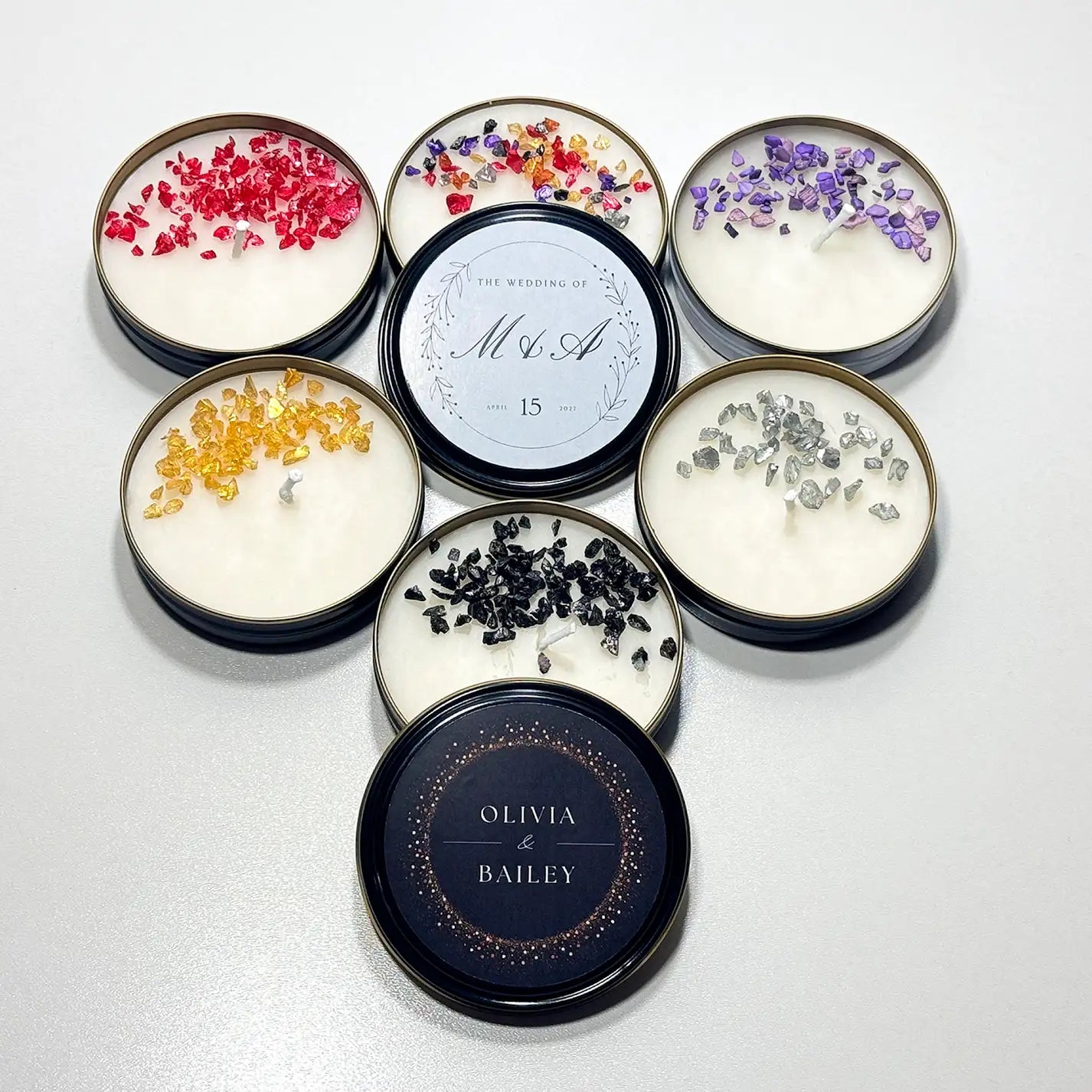 Hediyelik Metal Kapaklı Mum | Nişan & Kına Hediyelikleri