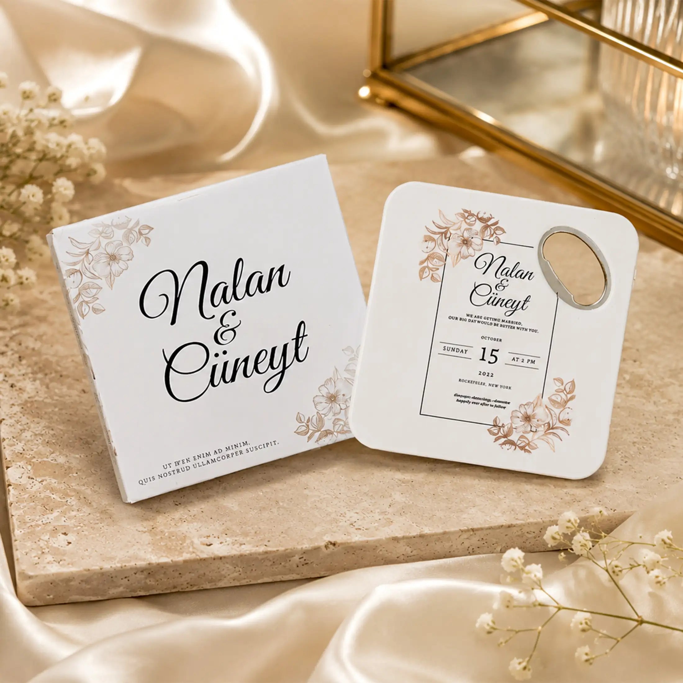 Özel Şişe Açacaklı Magnet Hediyelik| Kişiye Özel Nişan & Kına Hediyelikleri